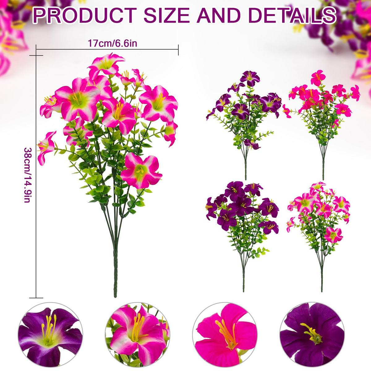 Daynight rose-red petunias close-up bloom shows vibrant color and realistic texture.