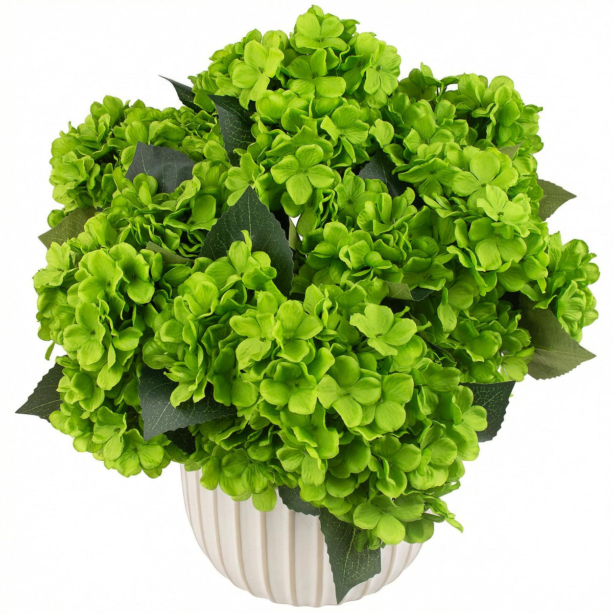 Daynight hydrangea artificial flowers outdoor green 4pcs, table centerpiece
