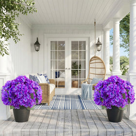 Daynight hydrangea outdoor silk bouquet for wedding table decor and ambiance.