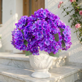 Daynight hydrangea outdoor silk bouquet, UV Resistant for lasting outdoor beauty.