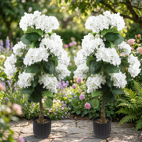 Daynight pot display is waterproof and fade resistant for outdoors.
