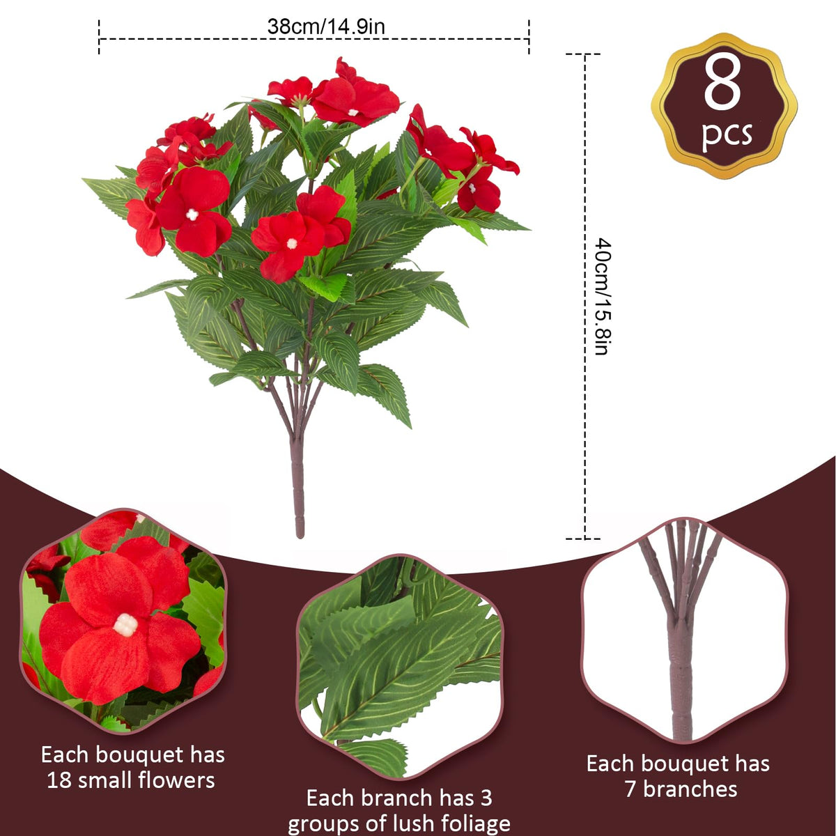 Daynight impatiens green stems ideal for patio pots