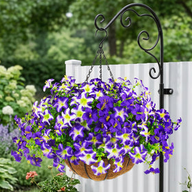 Daynight outdoor porch décor setup highlights versatile petals that stay vibrant in sun and rain.