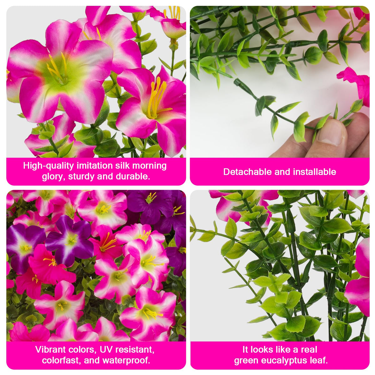 Daynight petunia patio planters offer low-maintenance color