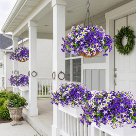 Daynight basket arrangement with stones boosts stability against wind in outdoor spaces.
