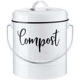 DAYYET compost bin lid showcases farmhouse style and odor containment for counter use.