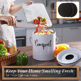 DAYYET compost bin coating resists rust and scratches for long-lasting countertop use.