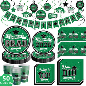 DAZONGE graduation plates 9 inch for easy serving at large celebrations