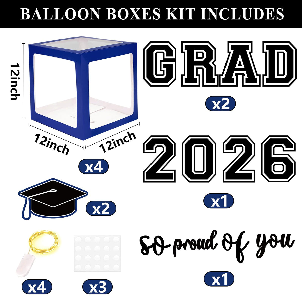 DAZONGE 2026 number cutouts spotlight the graduation year.