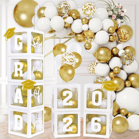 DAZONGE graduation boxes 4-pack for a stylish entrance display and photo-worthy setup.