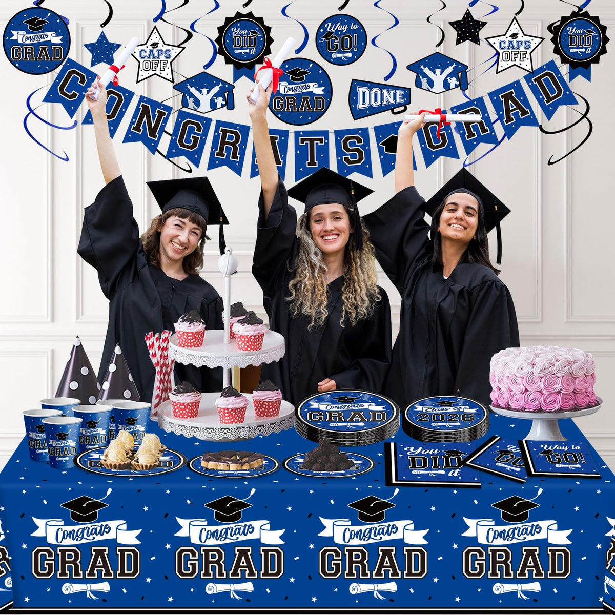 DAZONGE graduation dessert plates (7 inch) for tasty treats and easy cleanup.