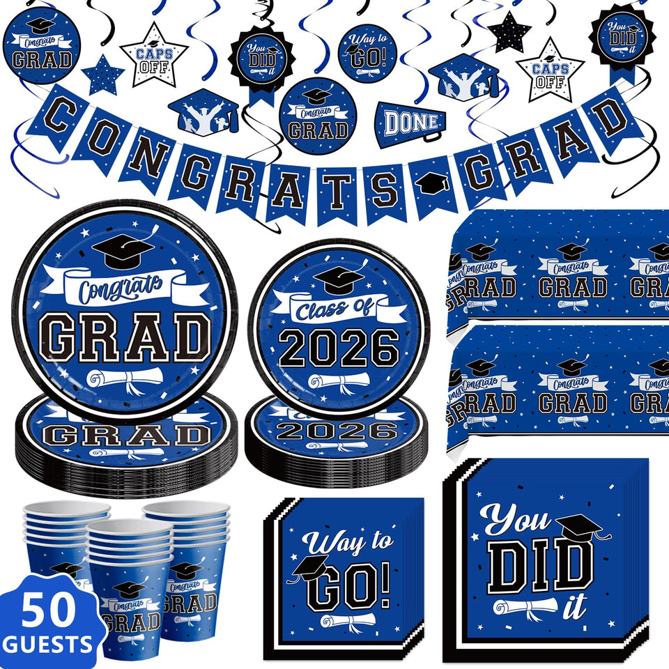 DAZONGE graduation plates (9 inch) for convenient serving at your celebration.