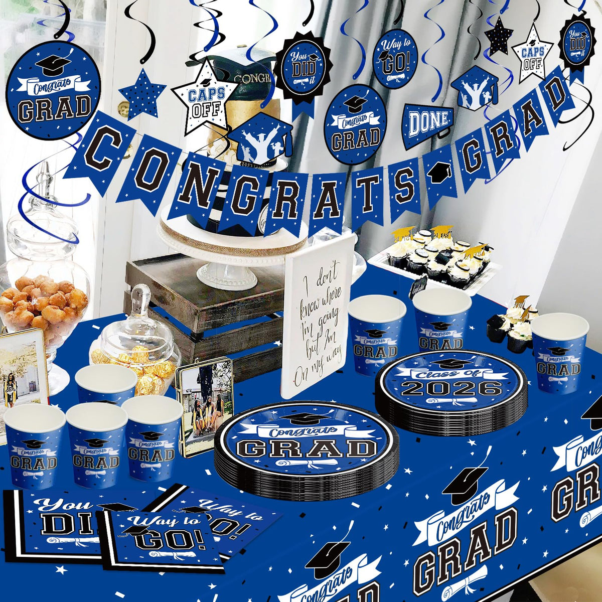 DAZONGE graduation tablecloth 54x110 for spill protection and color.