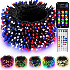 Dazzle Bright 66ft RGB lights show vibrant multi-color glow for festive outdoor decor