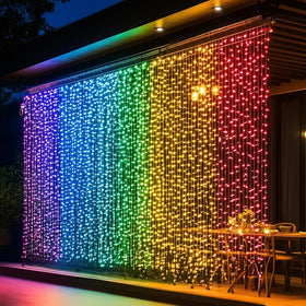 Dazzle Bright party lights add festive RGB effects.