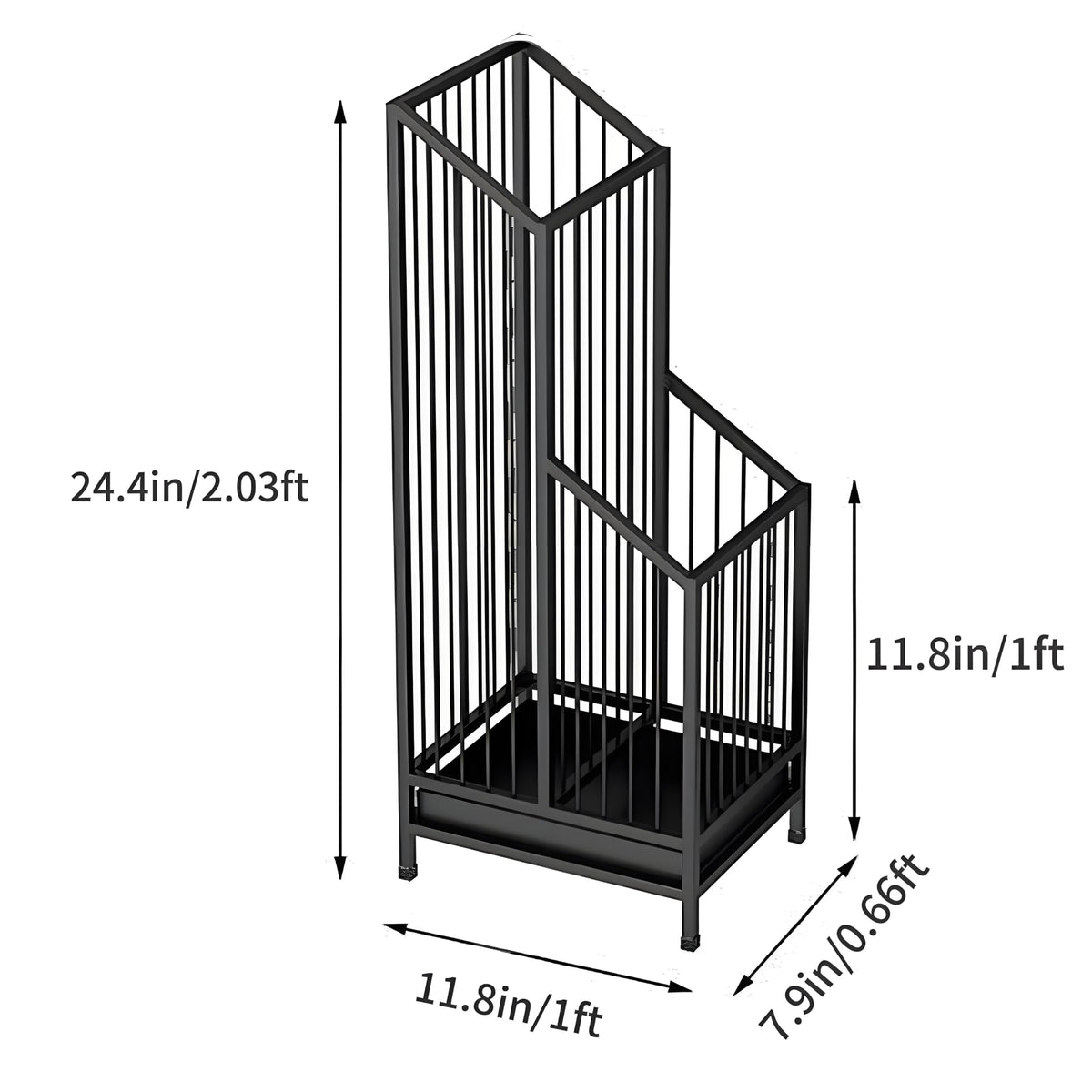 Durable metal construction of dboodb umbrella stand for reliable storage