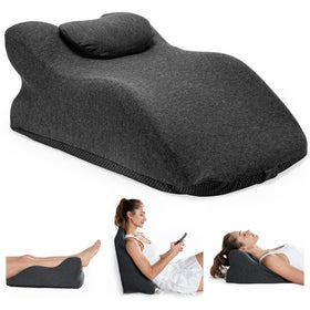 DCUSH leg elevation setup image illustrating improved comfort and circulation.