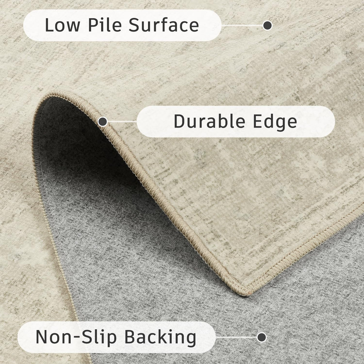Pets lounging on DCX rug with easy-to-wipe surface.