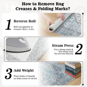 DCX Blue 5x7 rug care tips for keeping color and texture.