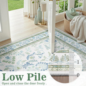DCX Green 6x9 rug is machine washable for easy cleanup after spills.