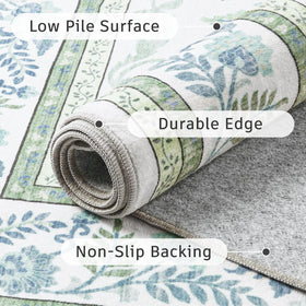 DCX Green 9x12 rug reinforced edges for durable high-traffic use