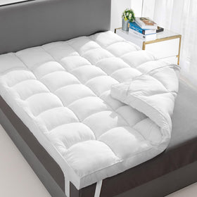 DDGC extra thick king topper with plush pillow top for cloud-like comfort