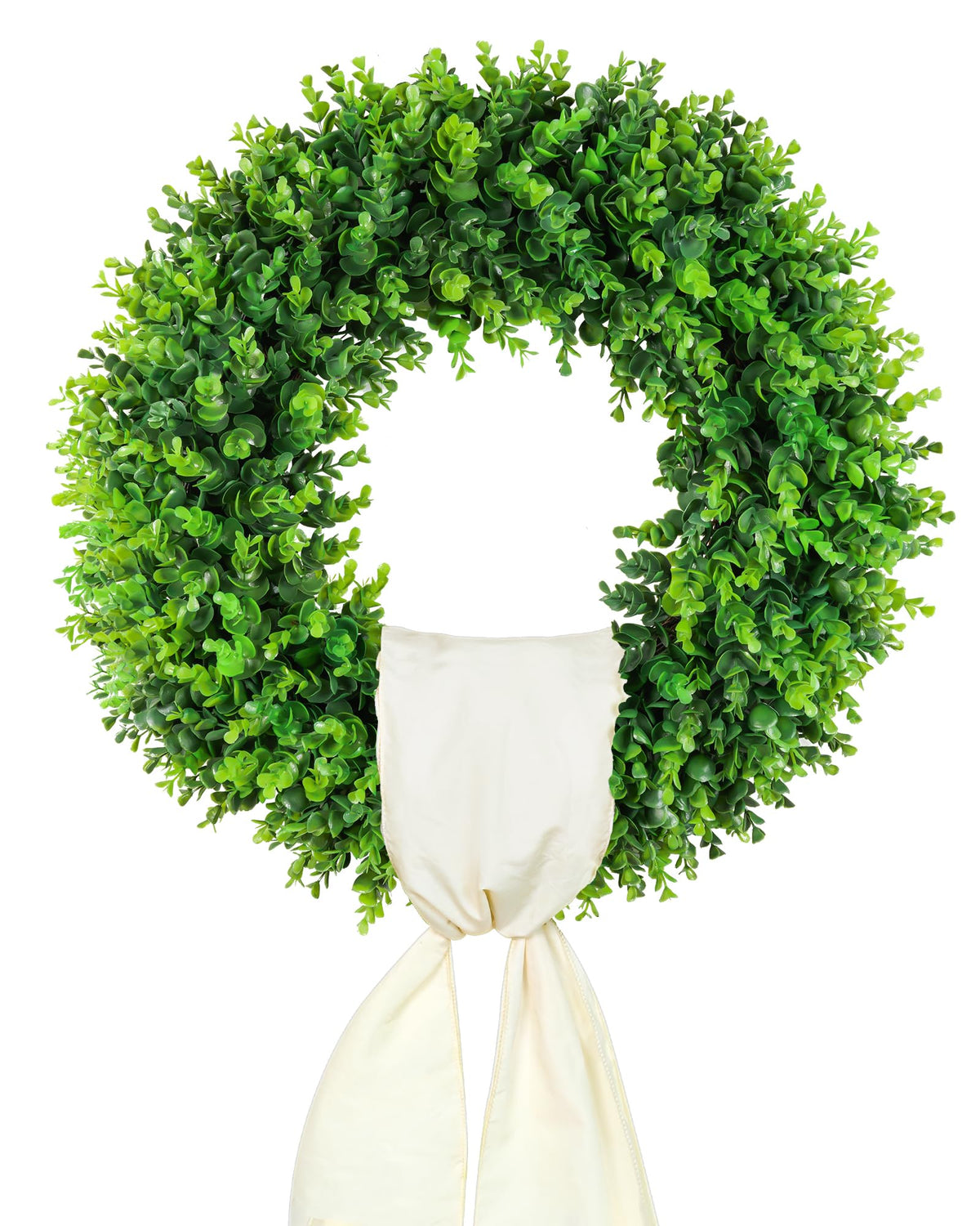 DDHS 20-inch boxwood wreath with folding design for easy storage and display