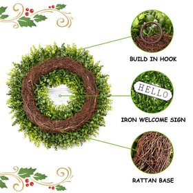 DDHS welcome sign on wreath creates friendly entryway greeting.