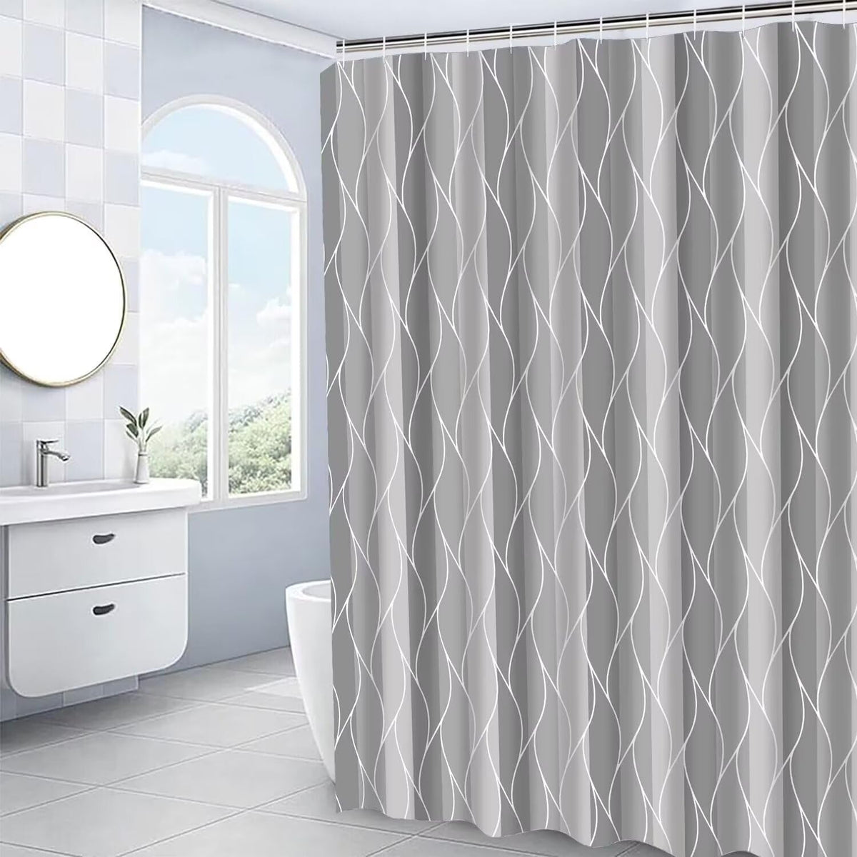 DDQQ 12-hooks set enables quick installation and secure curtain drape