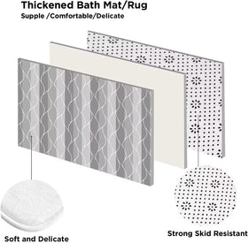 DDQQ bath mat 29.5x17.7 inches adds soft underfoot comfort and non-slip stability