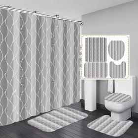 DDQQ grey shower curtain with 70x70 inch coverage for a modern bathroom refresh