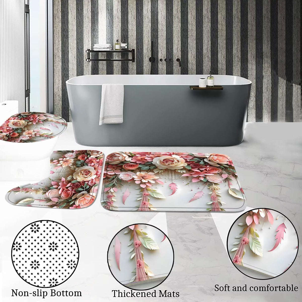 DDQQ set includes 12 hooks for fast, tool-free curtain hanging
