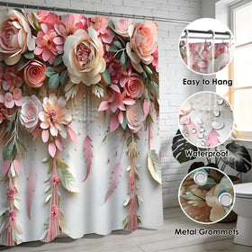 DDQQ pink flower toilet lid cover coordinates the look and protects the lid