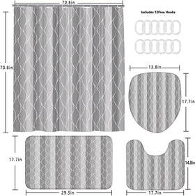 DDQQ toilet lid cover 17.7x13.8 inches completes the coordinated look and dust protection