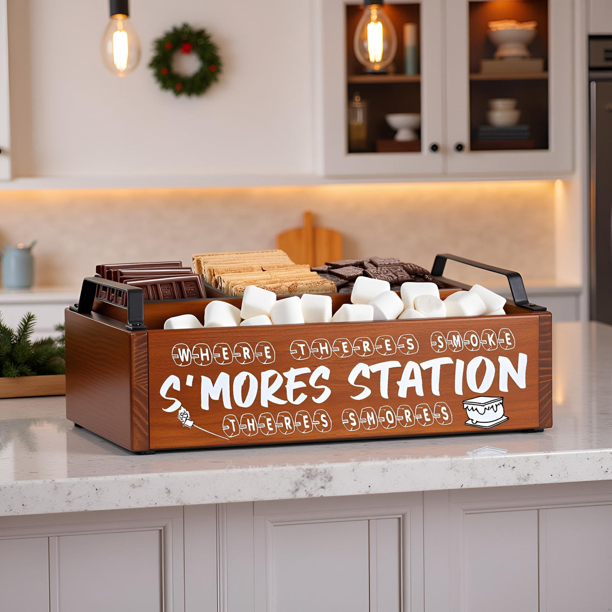 DEALZOOM Smores Station backyard barbecue display adds style to gatherings.