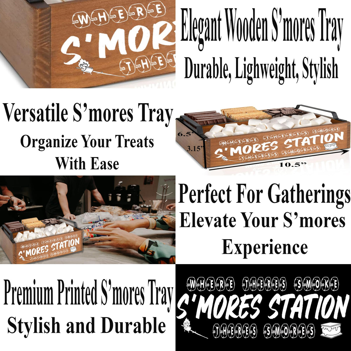 DEALZOOM Smores Station camping kitchen essential for campsites and lakeside trips.