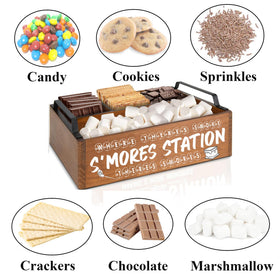 DEALZOOM Smores Station versatile snack tray for candy, popcorn, and more.