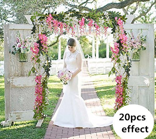 DearHouse 6.6ft wisteria garland provides flexible length for decor ideas.