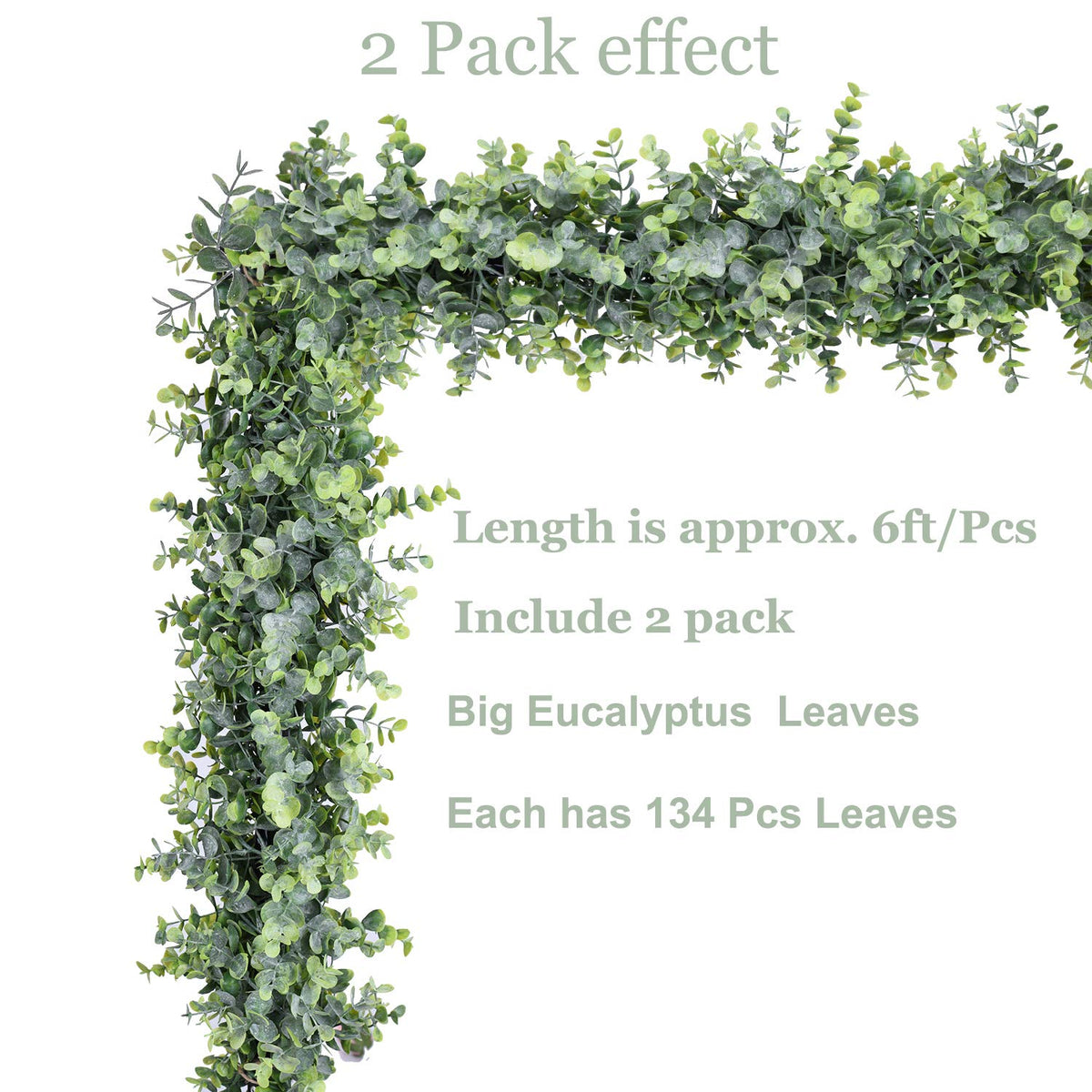 DearHouse eucalyptus garland realistic-3d-branches, adds depth and fullness to any setting.