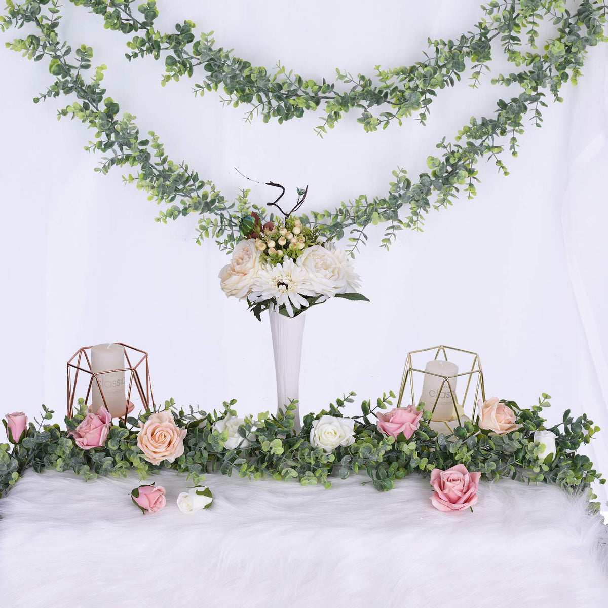 DearHouse eucalyptus garland wedding-arch-backdrop, perfect for a fresh greenery backdrop.