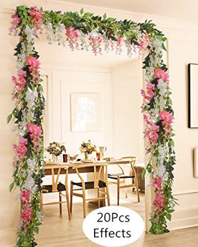 DearHouse wisteria garland easy to hang for quick room transformation.