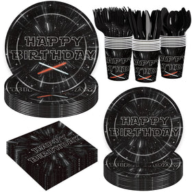 DEAYISTY Stars plates 9inch for a quick, mess-free birthday meal setup.