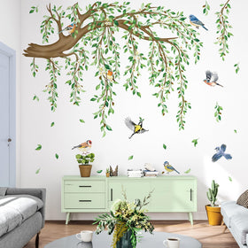 decalmile living room background wall decor creates depth behind furniture and media center