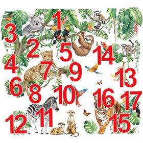 DecalMile XXL safari vines wall sticker enhances jungle-themed walls.