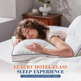 Decroom pillow with silky smooth cotton-polyester shell for breathable comfort