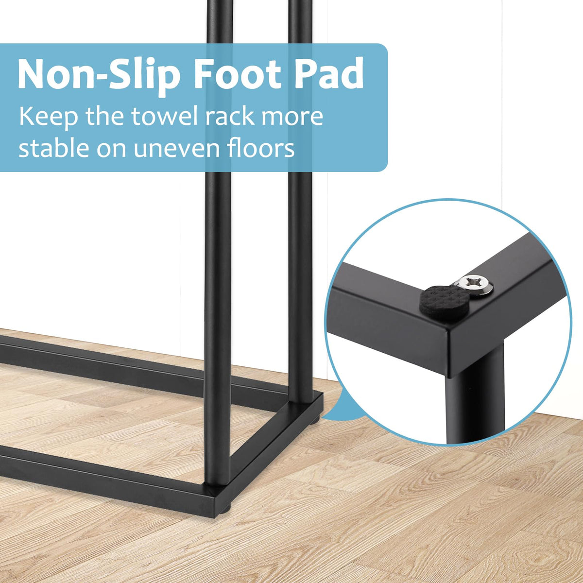 DECLUTTR towel rack stand no drilling setup for easy relocation