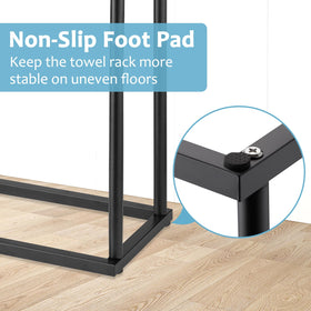 DECLUTTR towel rack stand no drilling setup for easy relocation