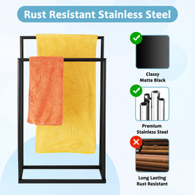 DECLUTTR towel rack stand poolside outdoor use keeps towels dry