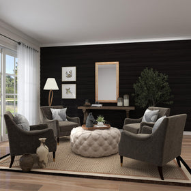 Deco 79 round base protects surfaces and prevents scratches.