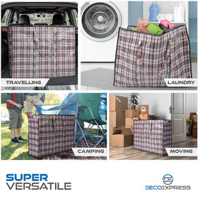 DECO EXPRESS bag close-up showing strong zipper and reinforced handles for secure transport